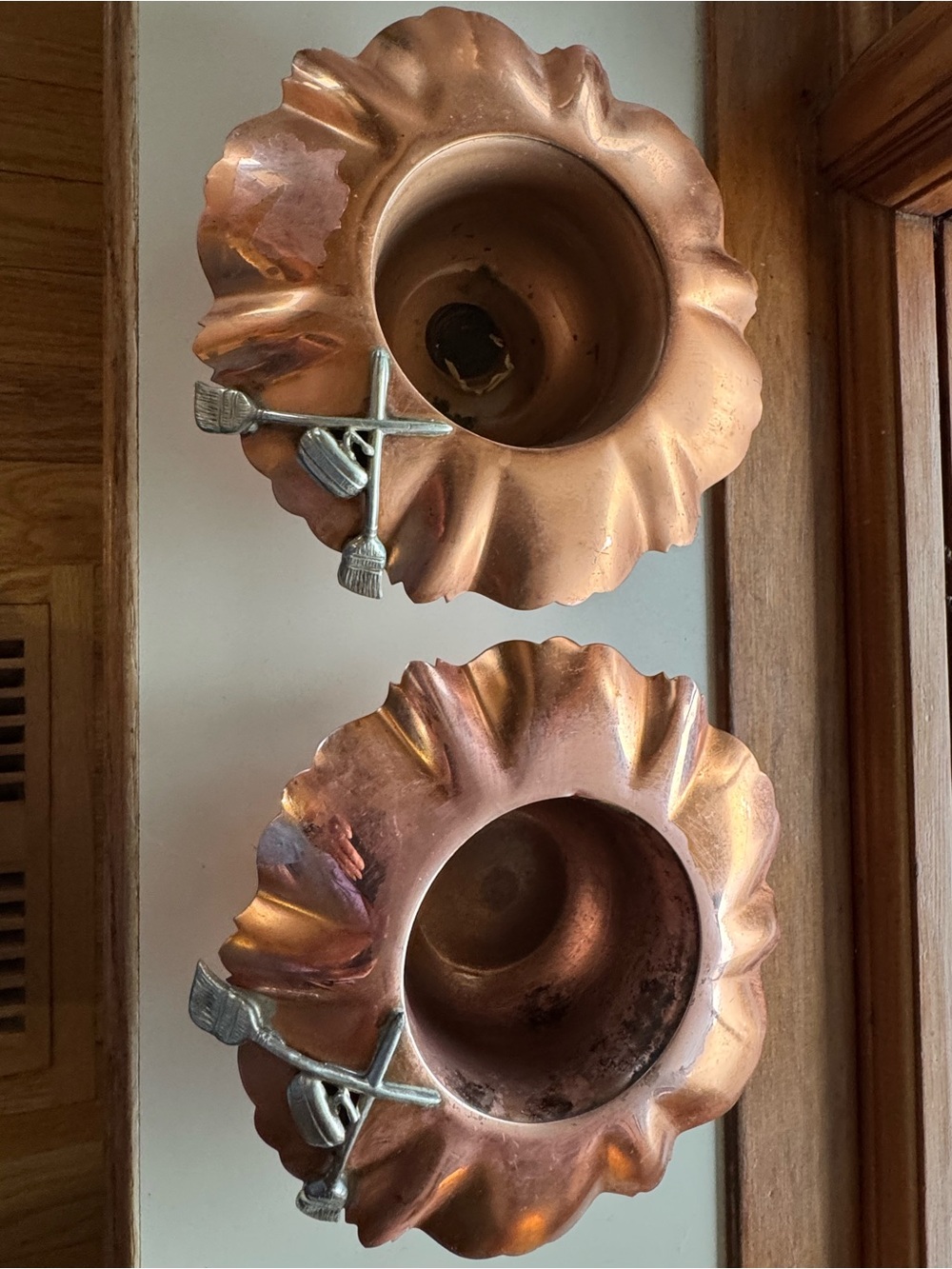 Vintage curling memorabilia in copper